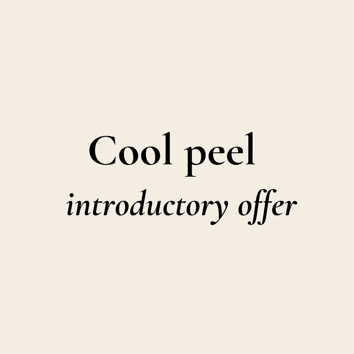 Launching Cool peel